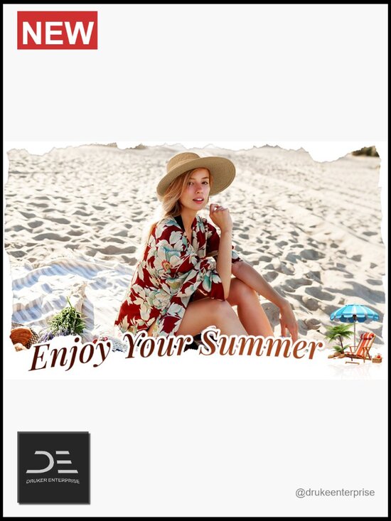 Foldable Straw Sun Hat UPF 50+ UV Protection Beach Hat Adjustable main image 6